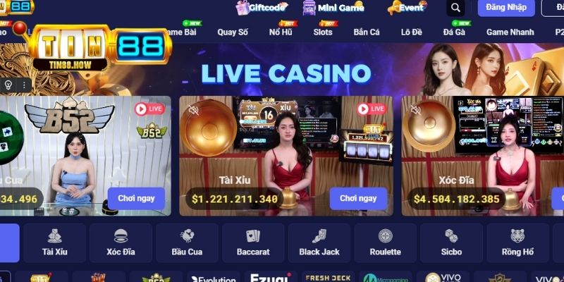 Sảnh live casino nhận được nhiều lượt đánh giá tích cực