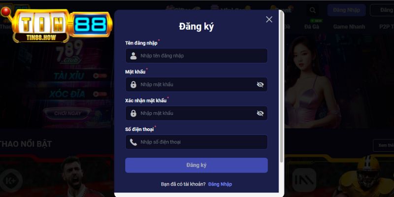 3 bước vào nhà cái Tin88 siêu tốc cho người mới